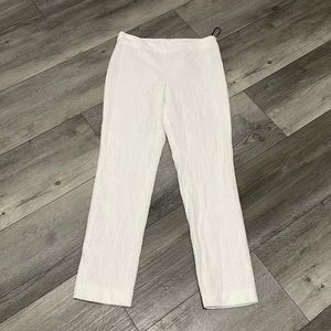 Josie Natori cotton twill trousers‎ white size 4